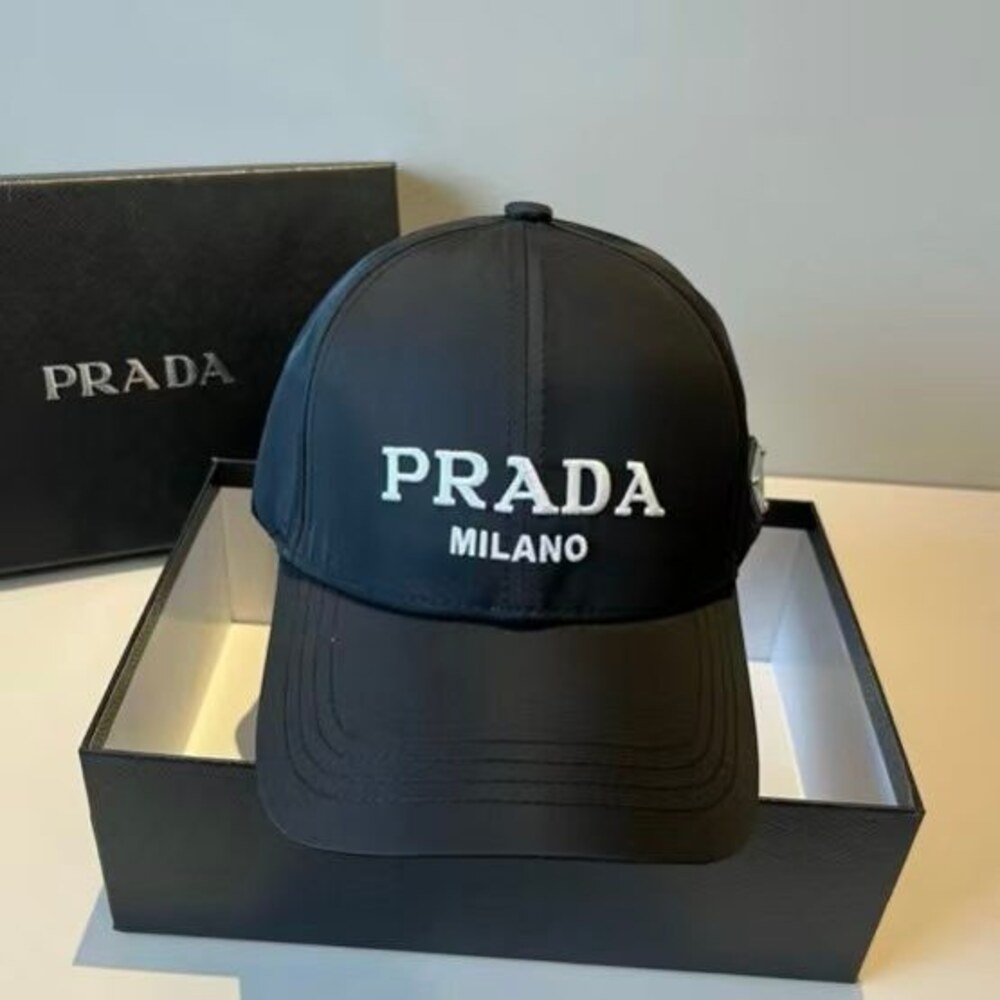 Prada Logo Satin Baseball Cap - Picture 3 of 3